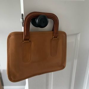 Vintage 1960s Coach Bag Leather Saddle Tan
